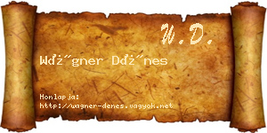 Wágner Dénes névjegykártya